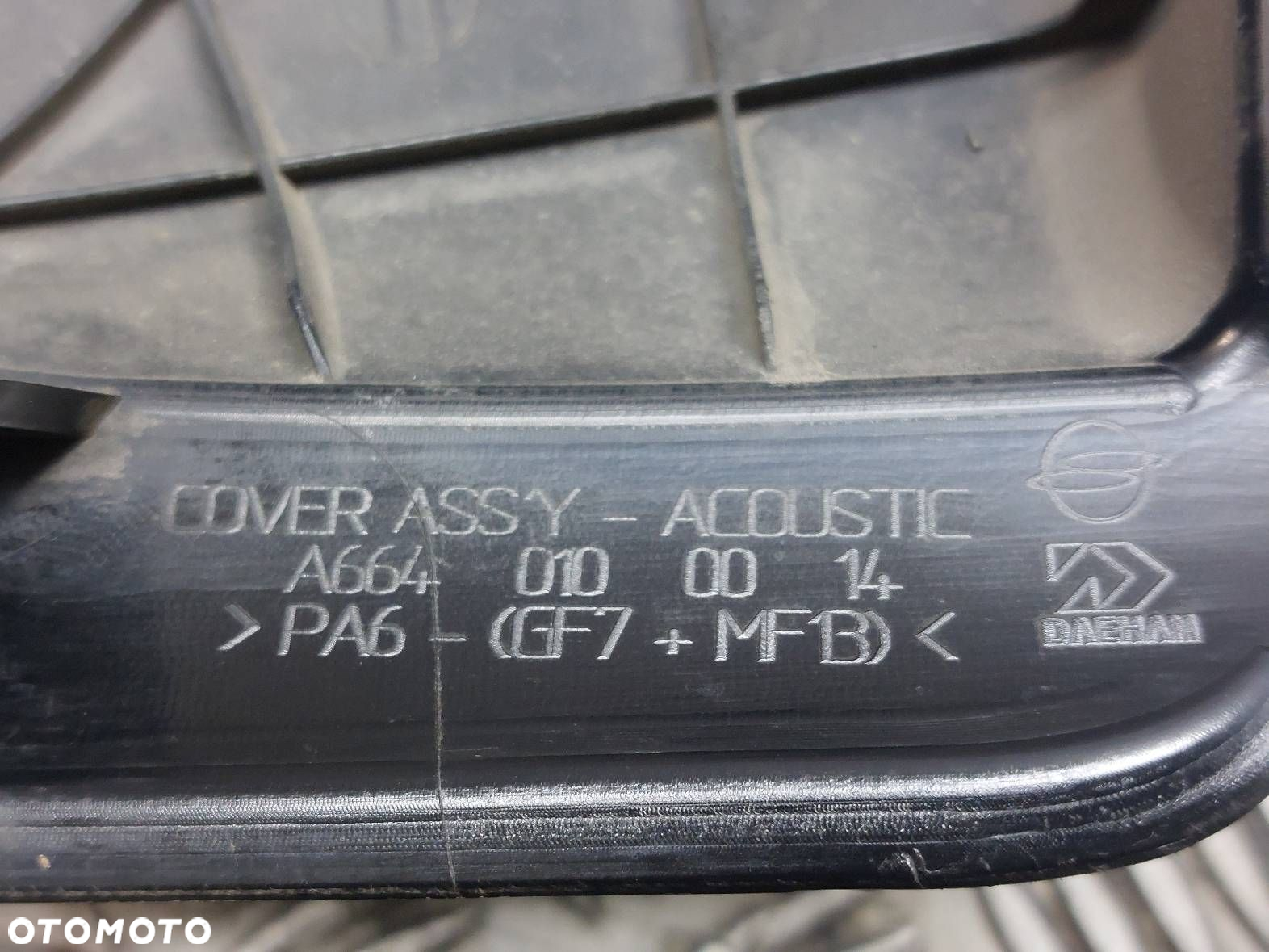 OSŁONA SILNIKA GÓRNA SSANGYONG KYRON I 2.0 XDI A6640100014 - 3