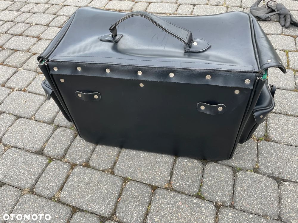 KUFER BAGAŻNIK MOTOCYKLOWY na motor SAKWA SKÓRZANY - 4