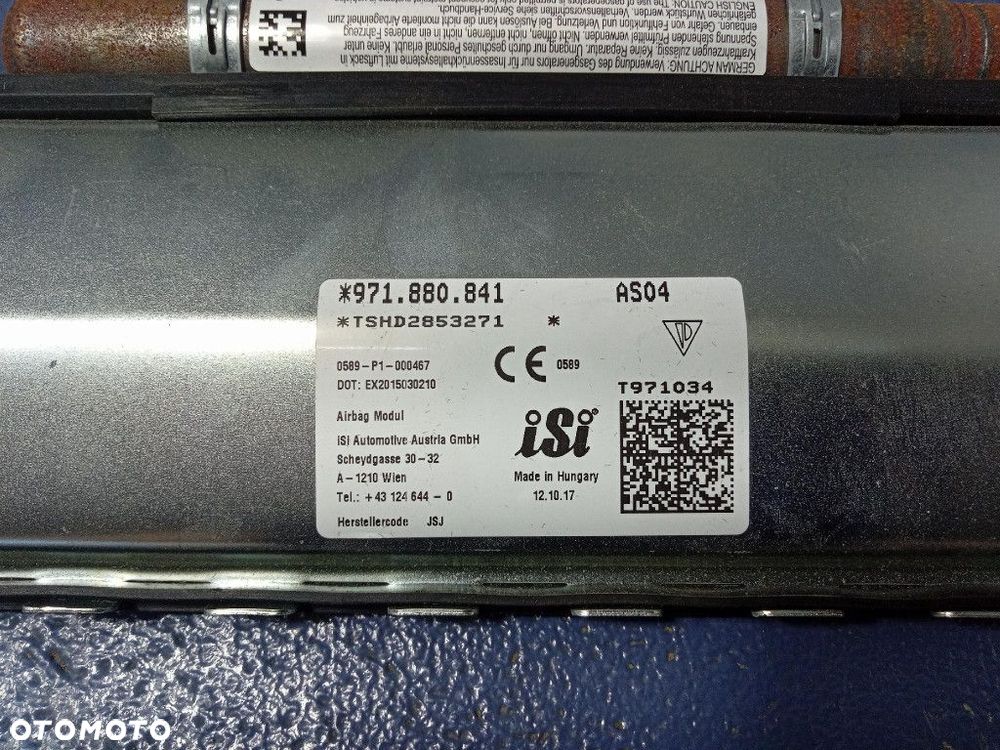 PORSCHE PANAMERA II 971 DESKA KONSOLA PODUSZKI PASY EU KPL - 6