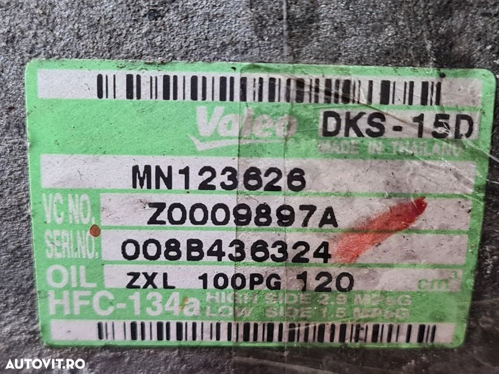 Compresor clima Mitsubishi L200 Facelift 2.5 Diesel 2010 - 2015 4D56 (1076) MN123626 - 4