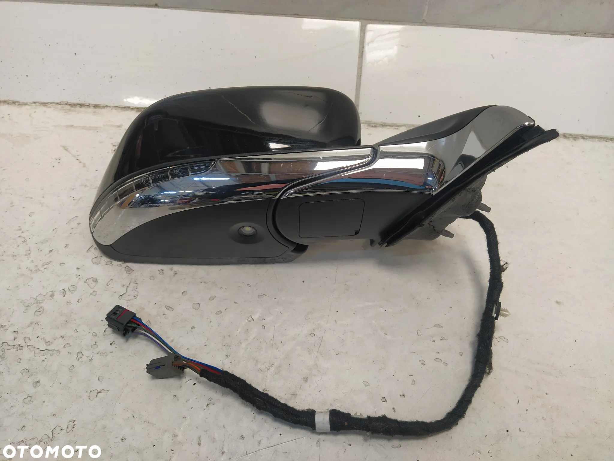 JEEP COMPASS II LIFT LUSTERKO ZEWNĘTRZNE PRAWE ASFERYCZNE PODGRZEWANE CZUJNIK MARTWEGO POLA LAMPKA 7+5 PIN 12 PIN CHROM LISTWA KOMPLETNE ORYGINAŁ - 3