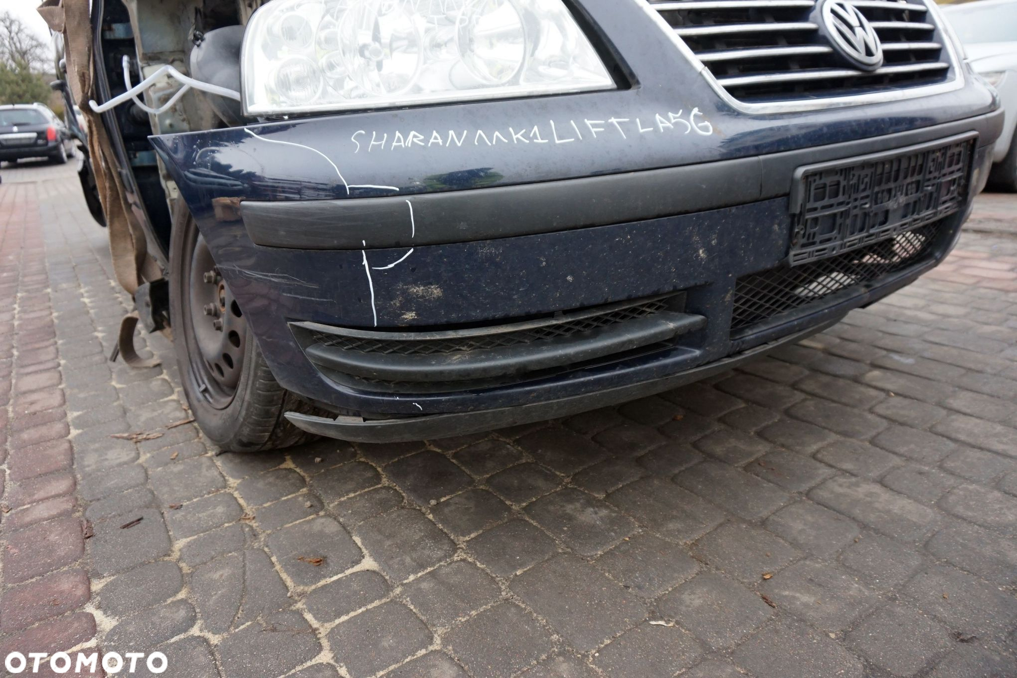 MASKA ZDERZAK BŁOTNIKI LAMPY SHARAN I MK1 LIFT 7M9 LA5G  VOLKSWAGEN 2000-2010 GRANATOWY PRZÓD KOMPLETNY - 5