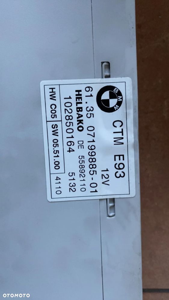 BMW E93 MODUŁ STEROWNIK DACHU CABRIO 07199885 - 3