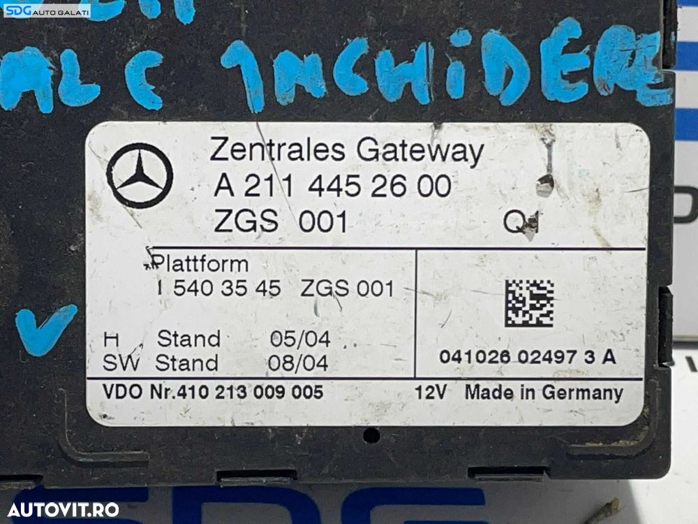 Unitate Modul Calculator Confort Inchidere Centralizata Mercedes Clasa E Class W211 2002 - 2009 [L3440] - 4