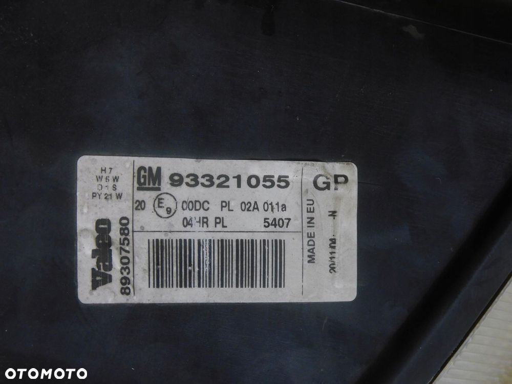 93321054 93321055 Lampa Lampy Przód Xenon Opel Meriva A - 5
