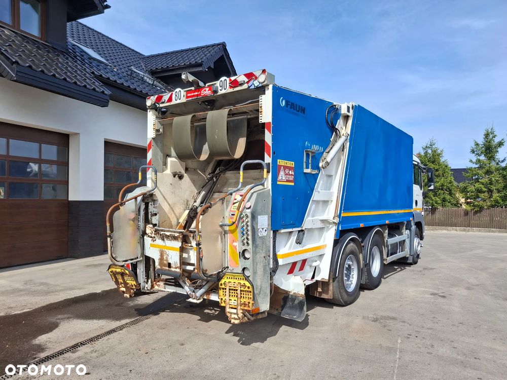 MAN TGS 28.360 Śmieciarka FAUN Environnement Odpady Segregacja 3 Osie Tylna Oś Skrętna Na Poduszkach 2010r - 5
