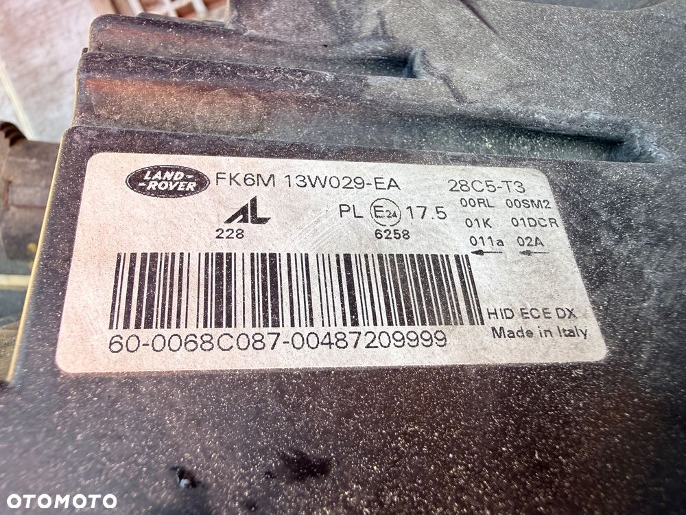 Lampa przednia RANGE ROVER SPORT II XENON 8 PINÓW CZARNE KOMPLET EUROPA - 12
