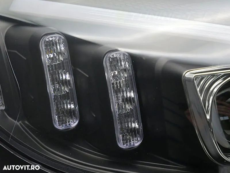 Faruri LED compatibile cu Mercedes C-Class W205 S205 A205 C205 (2014-2018) Negre Semneal Dinamic Secvential - 5