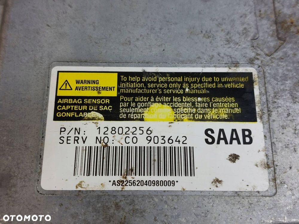 MODUŁ SENSOR STEROWNIK PODUSZEK AIRBAG SAAB 9-3 II 12802256 - 2