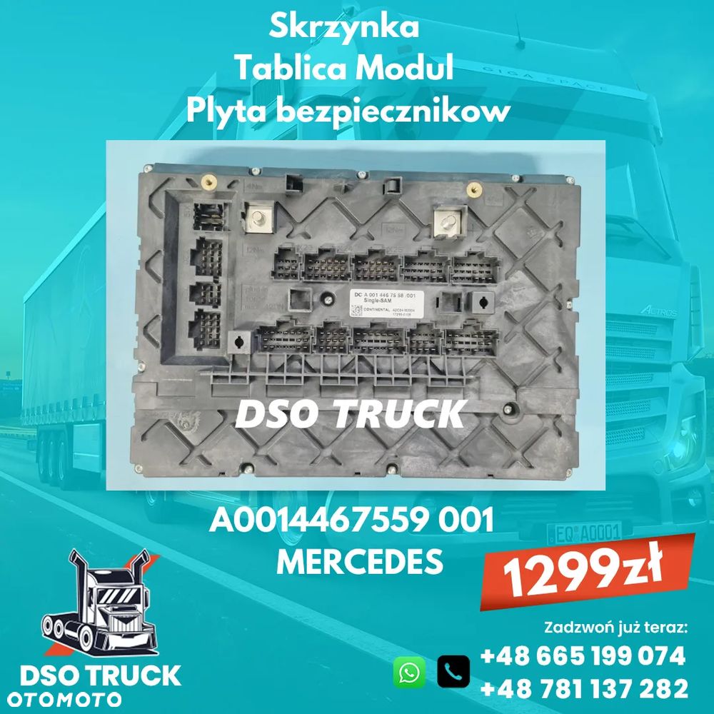 Skrzynka Tablica Modul Plyta bezpiecznikow A0014467558 MERCEDES MP4 - 1