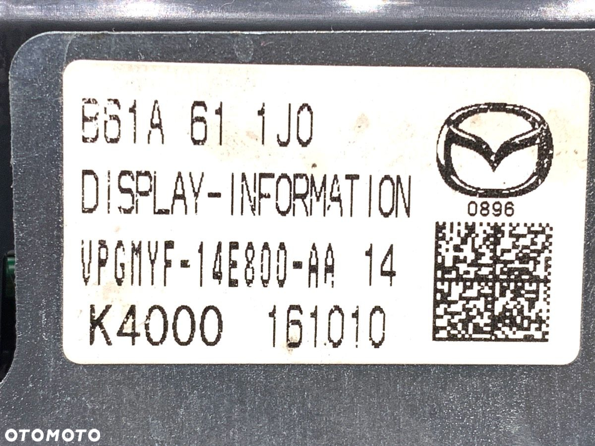 WYŚWIETLACZ - 449.00 PLN - MAZDA 3 (BM, BN) 2013 - 2022 2.0 121 kW [165 KM] benzyna 2013 - 2022 - 4