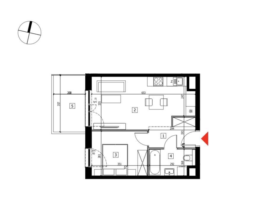 CityFlow Wola | 2 pokoje | 39 m² | Balkon 7,17 m²
