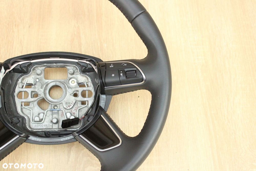 KIEROWNICA MULTIFUNKCJA SKÓRA CZARNY POŁYSK AUDI A6 C7 LIFT 4G0419091M 70km - 3