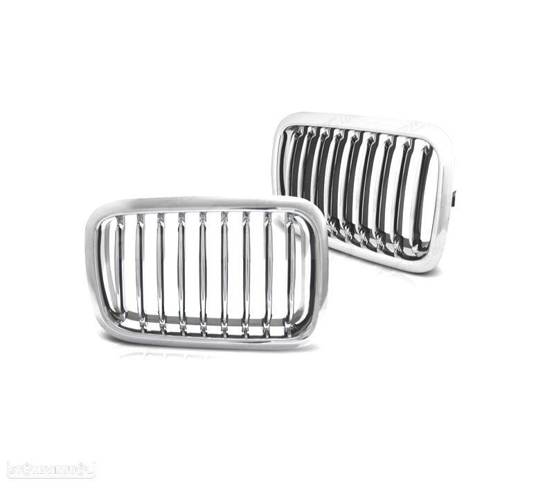 GRELHAS FRONTAIS BMW E36 91-96 CROMADO PRETO - 1