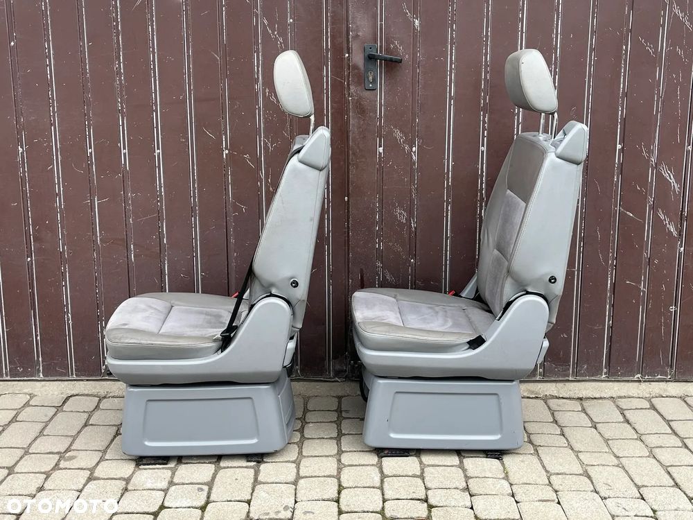 FOTEL OBROTOWY KAPITAŃSKI TYŁ TYLNY DRUGI RZĄD 2 ALCANTARA VW T5 LIFT T6 CALIFORNIA CAMPER MULTIVAN EU - 7