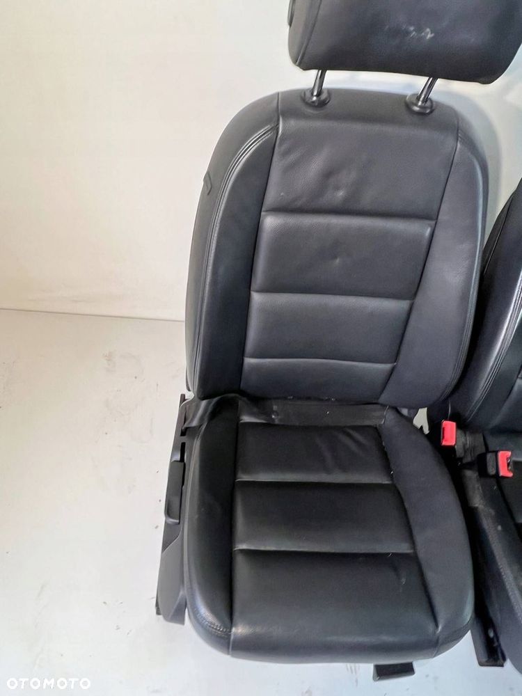 Fotele / Kanapa / Komplet CZARNA SKÓRA GRZANE Audi A6 S6 C6 4F 2010 - 12