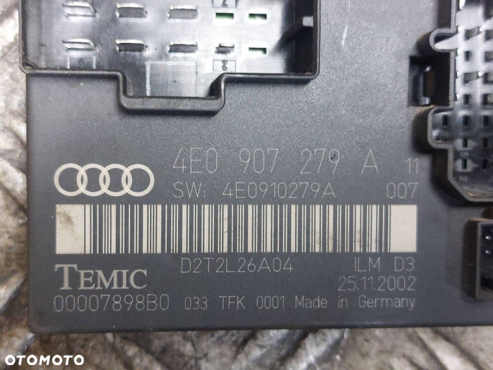 ZESTAW STARTOWY AUDI A8 D3 4.2 4E0907560 0261207256 3D0905865C 4E0920900E - 5