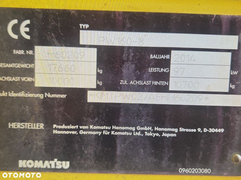 Komatsu Pw160-8 - 7