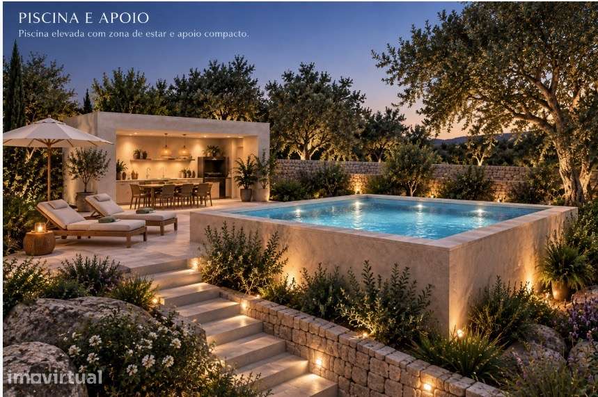 Moradia T2 com piscina e jardim em São Brás de Aportel (Desbarato) - Grande imagem: 3/5