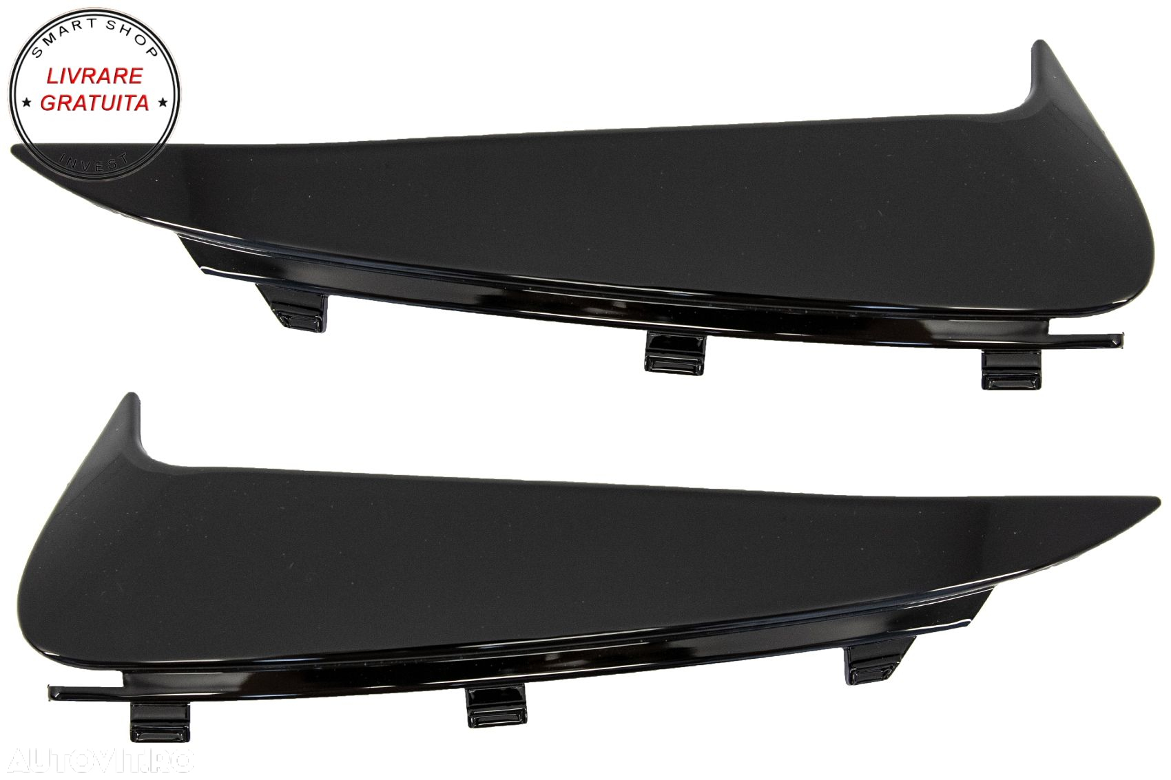 Ornamente bara Spate flapsuri Mercedes C Class W205 (2014-2020) Negru Lucios- livrare gratuita - 2