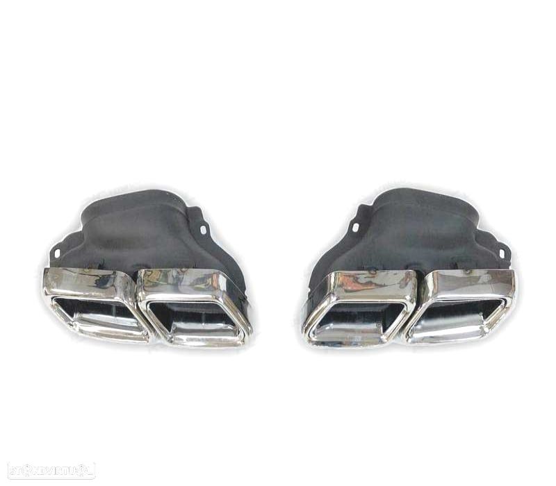 PONTEIRA DE ESCAPE MERCEDES CLASSE E W212 14-15 CROMADO - 1