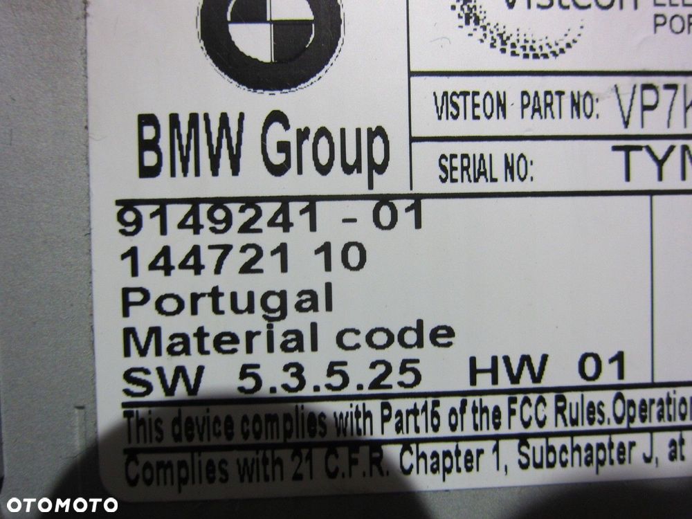 BMW X5 E70 3.0 CZYTNIK CD RADIO NAWIGACJA 9149241 - 11