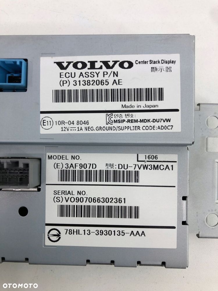 VOLVO XC60 LIFT EKRAN MONITOR WYŚWIETLACZ NAWIGACJI 31382065 - 4