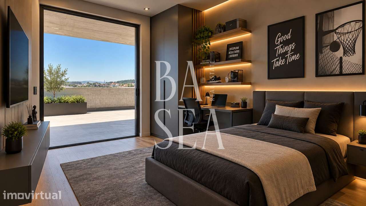 Apartamento T3 na cobertura com terraço em Meixomil Paços de Ferreira - Grande imagem: 4/18