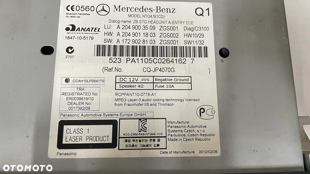 MERCEDES C W204 RADIO NAWIGACJA A2049003509 - 5