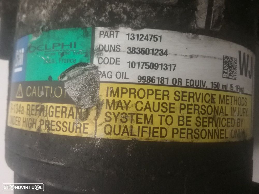 Compressor de ar condicionado OPEL ASTRA H GTC 1.7 CDTi 03.05 - 10.10 Usado REF.... - 3