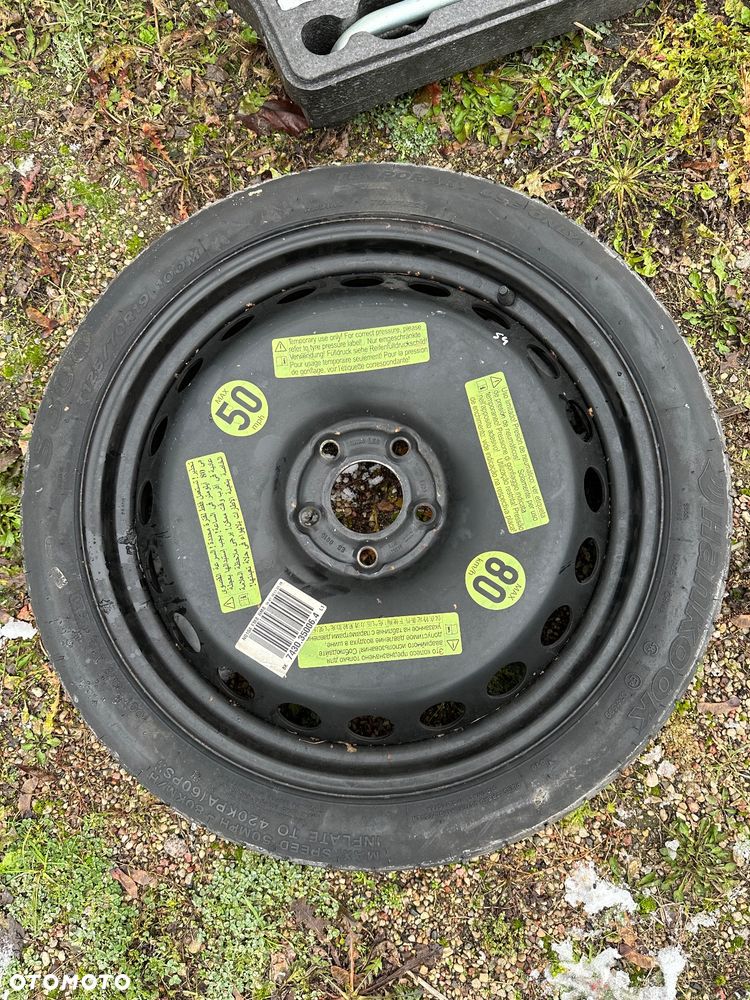 Audi s4 a4 rs4 B8 koło dojazdowe 125/70/19 et28 wkład zapas lewarek - 2