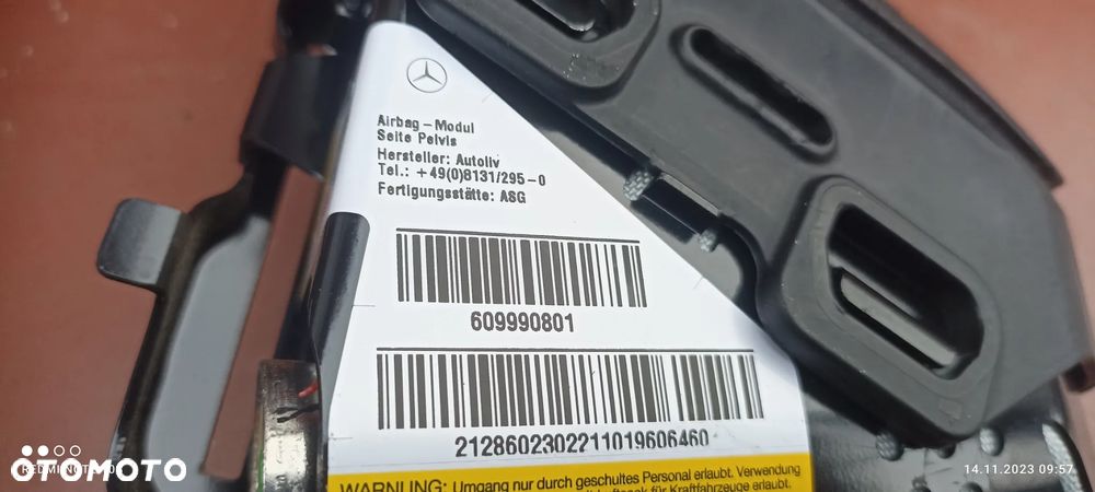 MERCEDES W212 PODUSZKA AIRBAG LEWEGO FOTELA KIEROWCY DOLNA - 6
