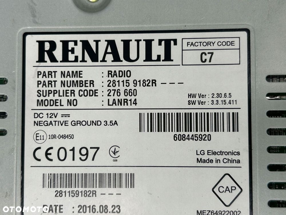 radioodtwarzacz stacja multimedialna renault scenic iv 281159182r - 5