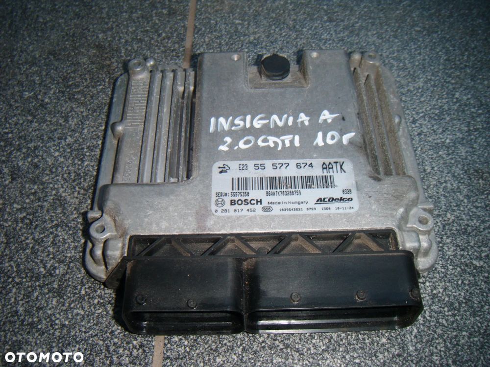 opel insignia a 2.0 cdti komputer sterownik silnika  55577674 - 2