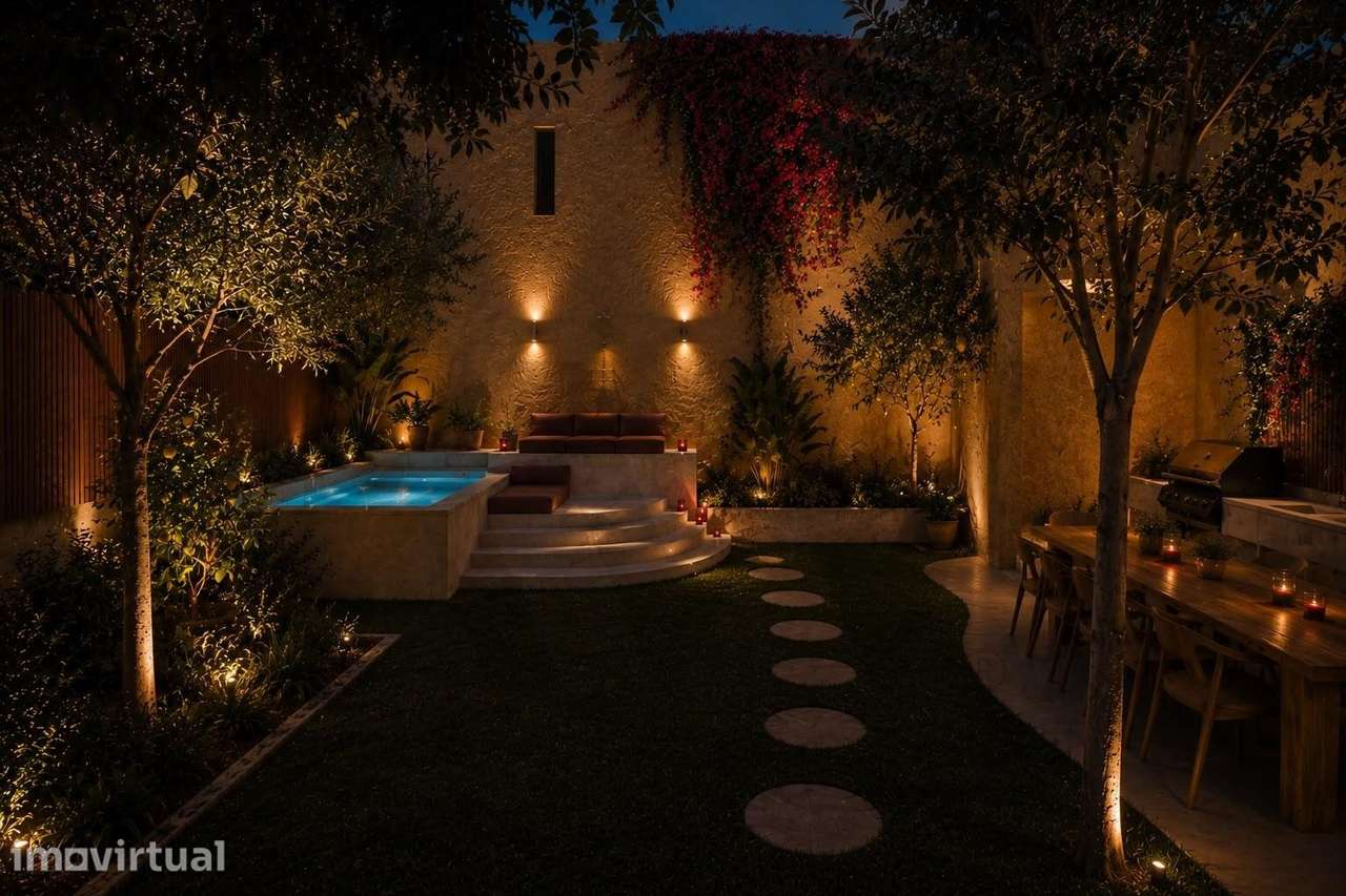 T2 em Santa Maria Maior com Piscina, Jardim Privado e Vista sobre o Te - Grande imagem: 2/20