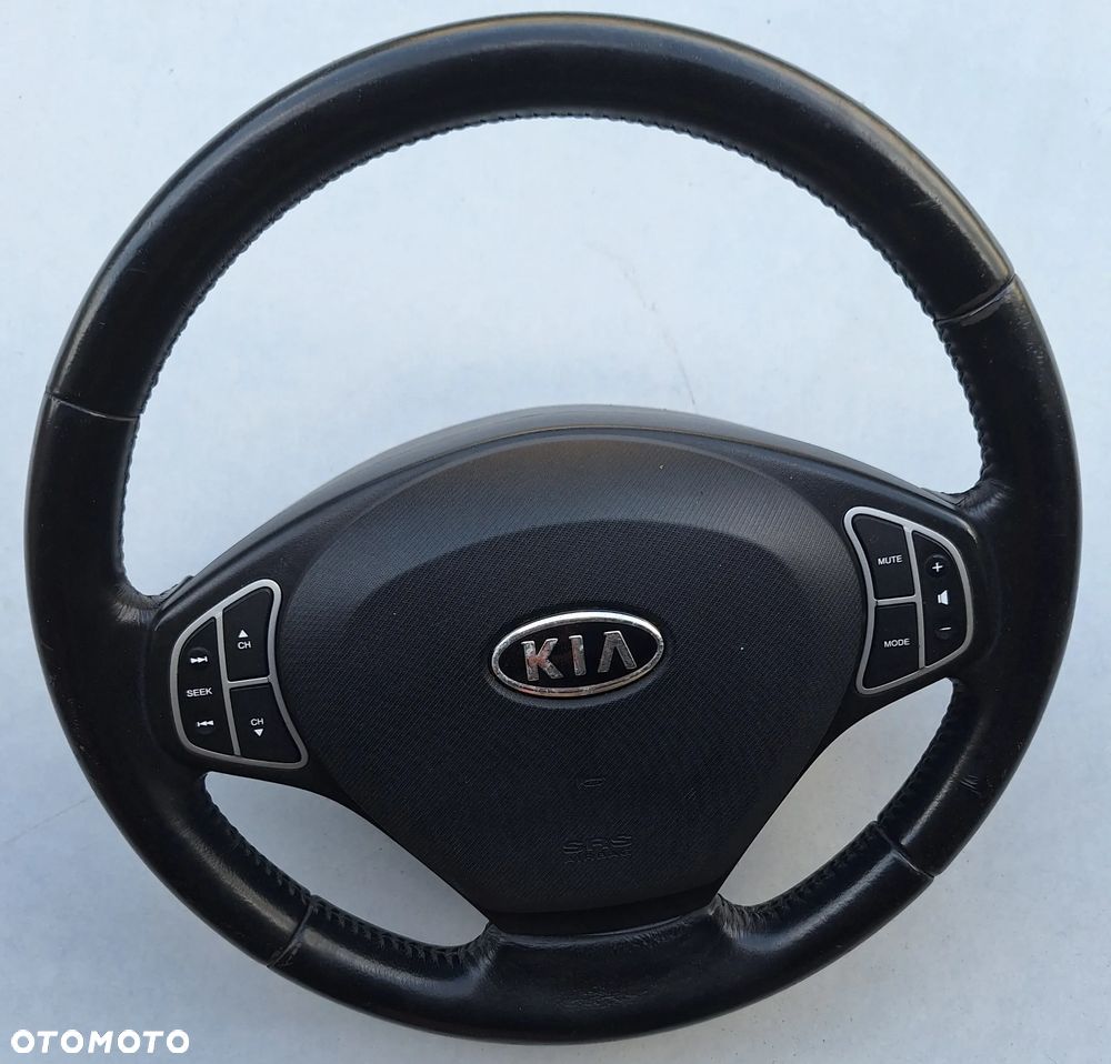 KIEROWNICA CZARNA SKÓRA , MULTIFUNKCJA ,AIRBAG - KIA CEED I-2008 ROK - 1