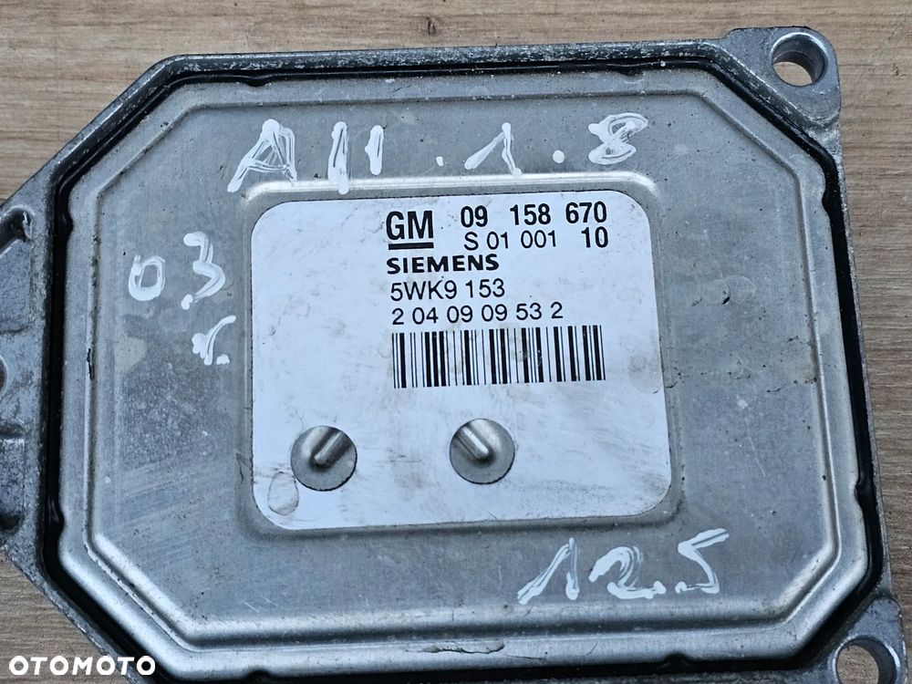 KOMPUTER STEROWNIK SILNIKA PESTKA PIERŚCIEN IMMOBILAIZERA ZESTAW ASTRA G ZAFIRA A 1.8 Z18XE 09158670 - 2