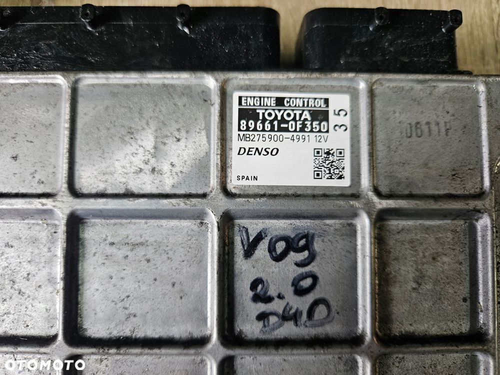 toyota verso 09-17 2.0 d4d komputer kluczyk stacyjka - 2