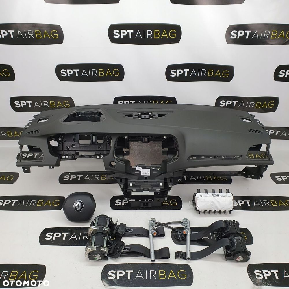 RENAULT MEGANE IV 4 DESKA ROZDZIELCZA HEAD UP START STOP KONSOLA KOKPIT PULPIT PODUSZKI AIRBAG AIR BAG PASY KIT SET - 1