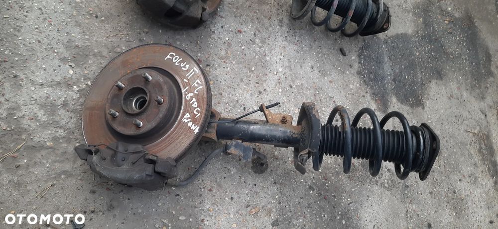 VOLVO S40 II V50 Ford Focus mk2 C-MAX 3M51-3K170 3m51-3k171  4M51-18045 4M51-18K001 macpherson  KOMPLETNY  Zwrotnica , amortyzator sprężyna piasta tarcza zacisk - 5