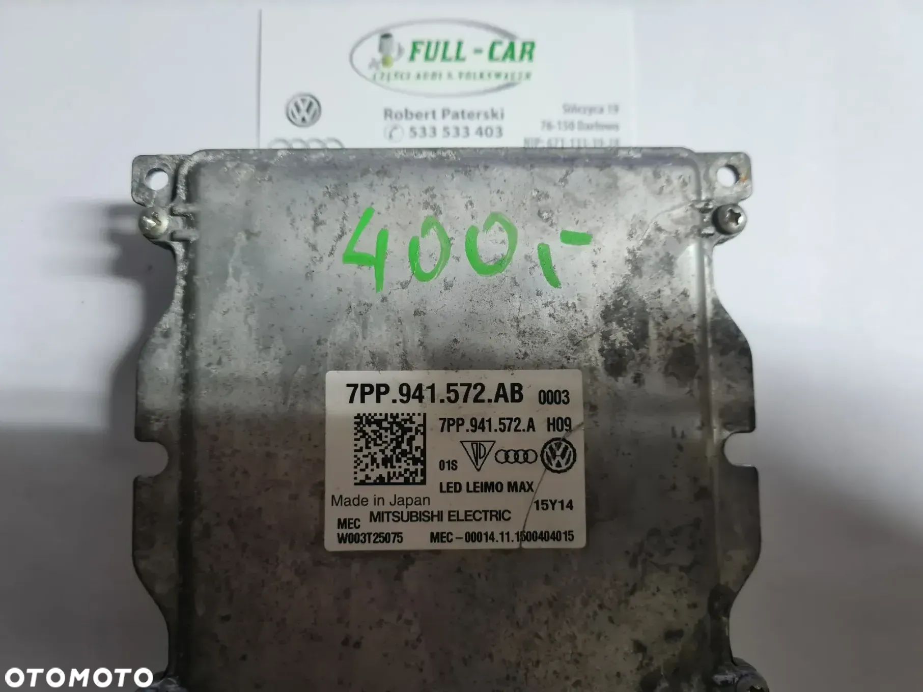 AUDI VW SKODA PRZETWORNICA MODUŁ FULL LED 7PP941572AB - 1