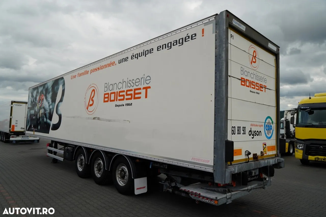 Fruehauf / CONTAINER / platformă elevatoare DHOLLANDIA / podea rezistentă / oblon rulant / axă elevatoare / IMPORTAT - 5