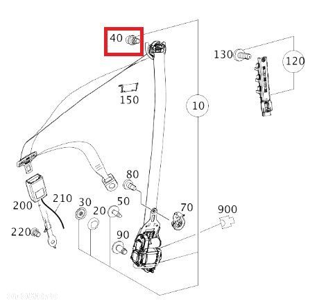 MERCEDES WIELE MODELI Sruba pasa bezpieczenstwa - 4