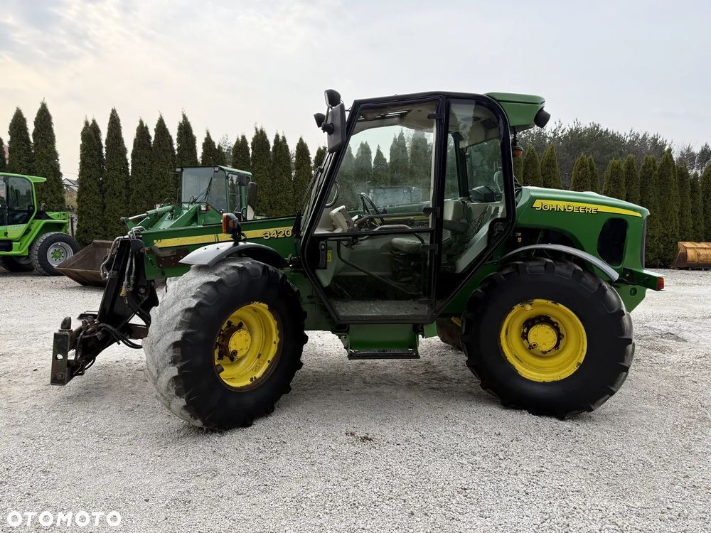 John Deere 3420 / TELESKOPOWA / 7 METRÓW / SZYBKA I MOCNA / BEZ DPF I ADBLUE / SPROWADZONA Z NIEMIEC / ŁADNIE UTRZYMANA / ORYGINAŁ / KLIMA / 33.7 26.6 42.7 38.7 531-70 532-70 735 741 634 3400 - 38