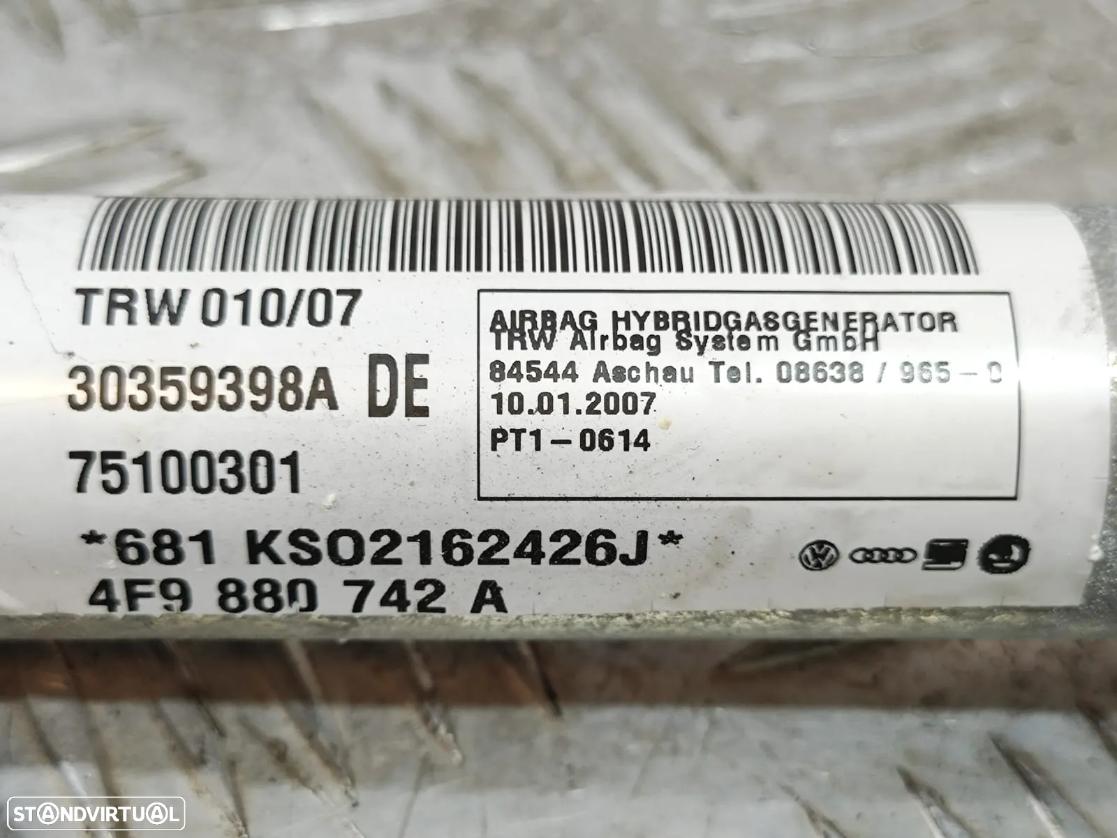 CORTINA AIRBAG CORTINAS AIRBAG AUDI A6 C6 4F 4F5 AVANT CARRINHA 4F9880742A 4F9880741A - 7