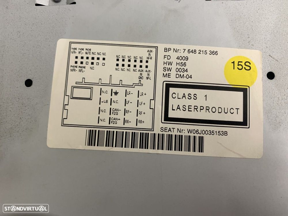 Rádio SEAT IBIZA IV (6J5, 6P1) 7648215366 7 648 215 366 - 3