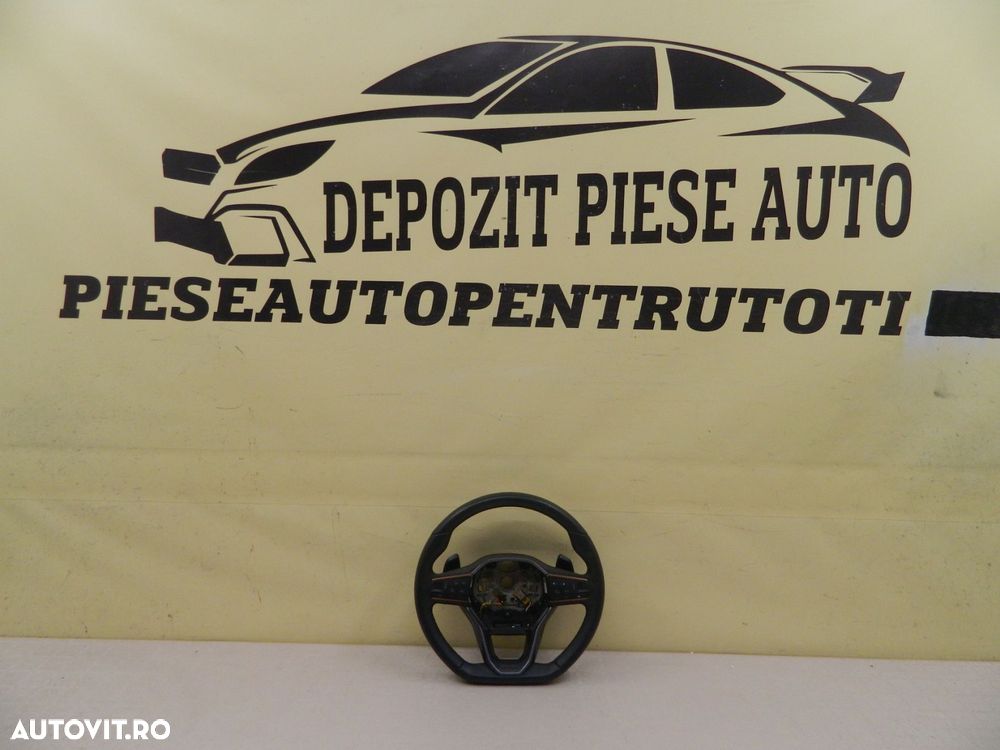 Volan piele Seat Leon Cupra, 2021, 2022, 2023, cod origine 5FA419091FS. Cu comenzi si padele. - 1