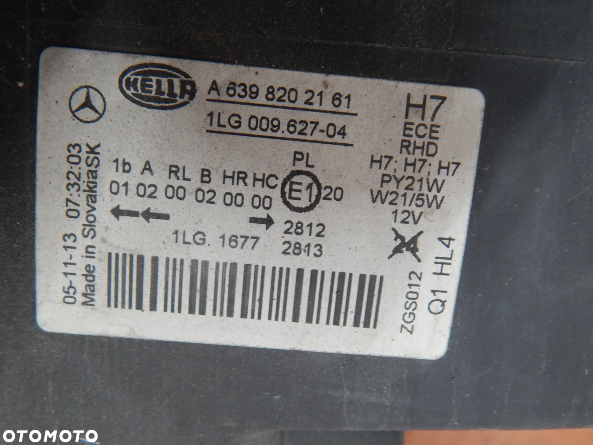 Lampa prawy przód Mercedes Vito Viano 639 Lift 09-14 Łuków części - 3