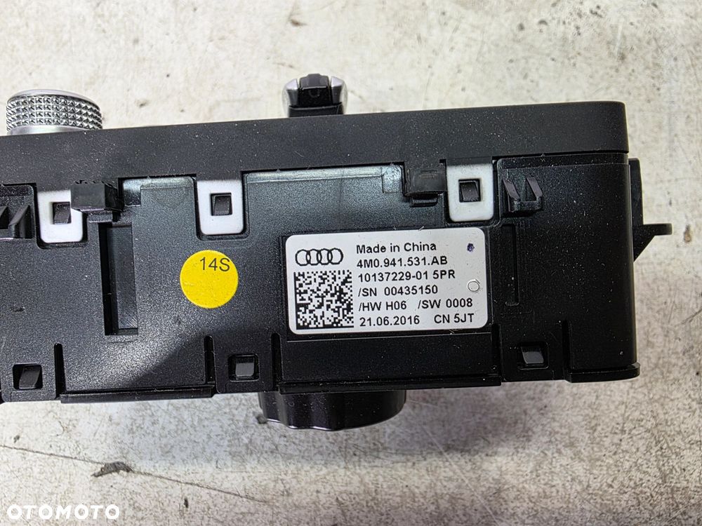 WŁĄCZNIK PRZEŁĄCZNIK ŚWIATEŁ AUDI A4 B9 Q5 FY Q7 4M 4M0941531AB - 8