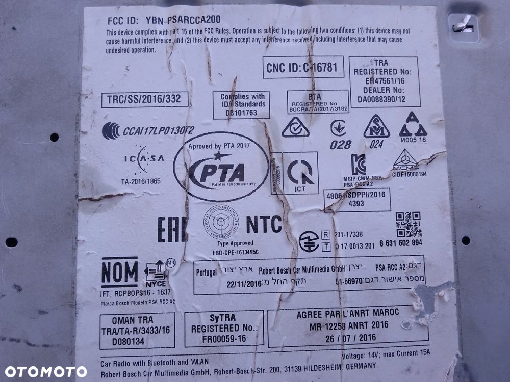 PEUGEOT 2008 3008 RADIO 9822730080 - 4